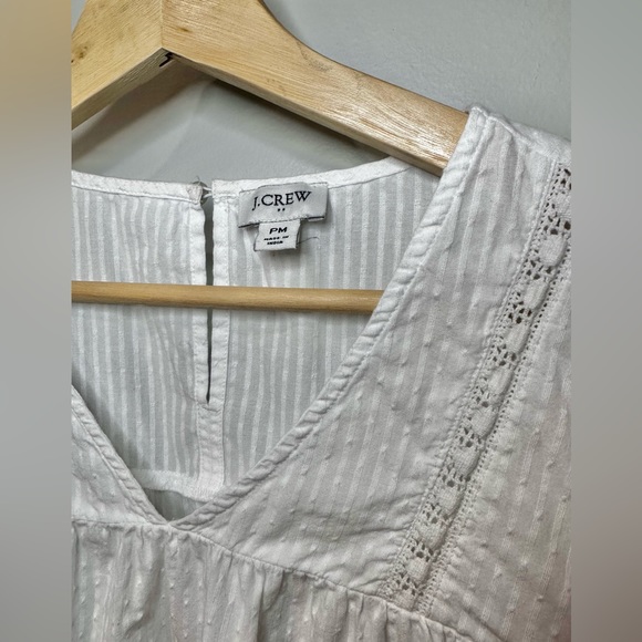 J. Crew Factory White Petite Lightweight Cotton Top - Picture 5 of 12